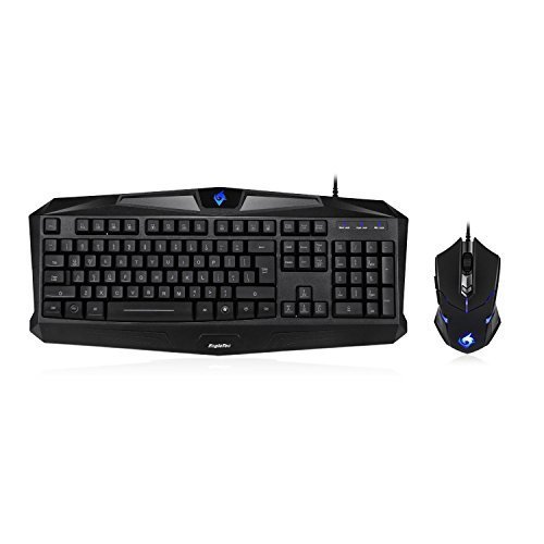 EagleTec K005 / KS03 7 Color LED Backlit Gaming Keyboard and Gaming Mouse Combo Set