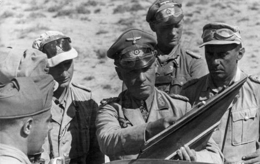 The Desert Fox, Field Marshal Erwin Rommel (Center), is seen during Nazi Germany's campaign in North Africa (credit: GERMAN FEDERAL ARCHIVE/WIKIMEDIA COMMONS)