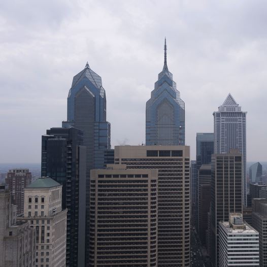 The downtown Philadelphia skyline