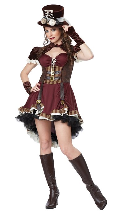 Steampunk Victorian Gothic Womens Costume Show Girl Skirt
