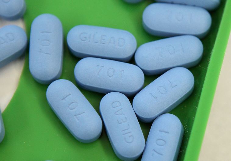 Antiretroviral pills Truvada sit at a pharmacy in California