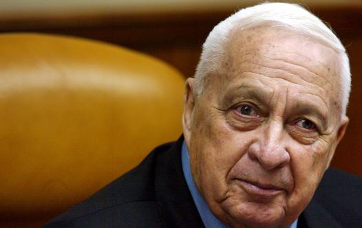 Then-premier Ariel Sharon attends a cabinet meeting in 2005
