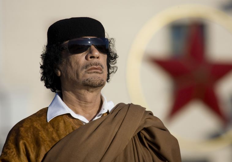 Former Libyan leader Muammar Gaddafi, file photo, 2008 (credit: REUTERS)