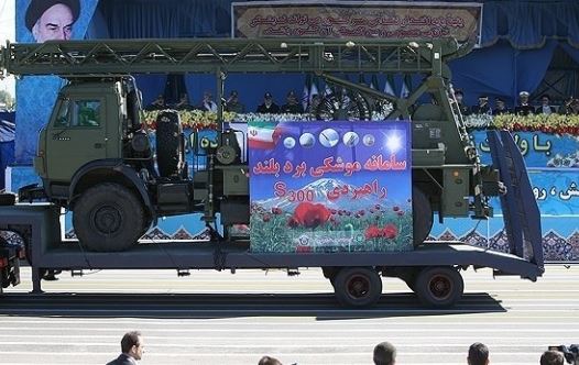 Iran displays parts of S-300 air defense missile system imported from Russia in parade on ''National Army Day.'' (credit: FARS)