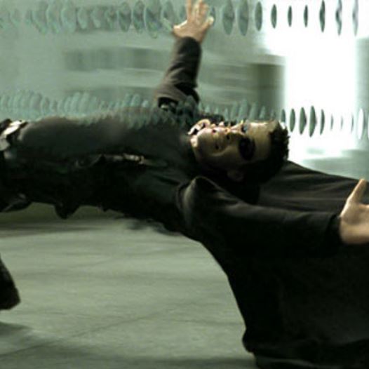 Keanu Reeves as Neo in the Matrix trilogy, a huge leap forward in terms of slow motion cinema (credit: GOOGLE)