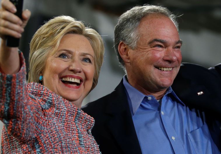 Hillary Clinton with VP pick, Virginia Senator TimHillary Clinton with VP pick Senator Tim Kaine (D-
