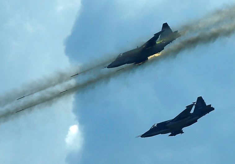 Russian Sukhoi Su-25 jet fighters (credit: REUTERS)