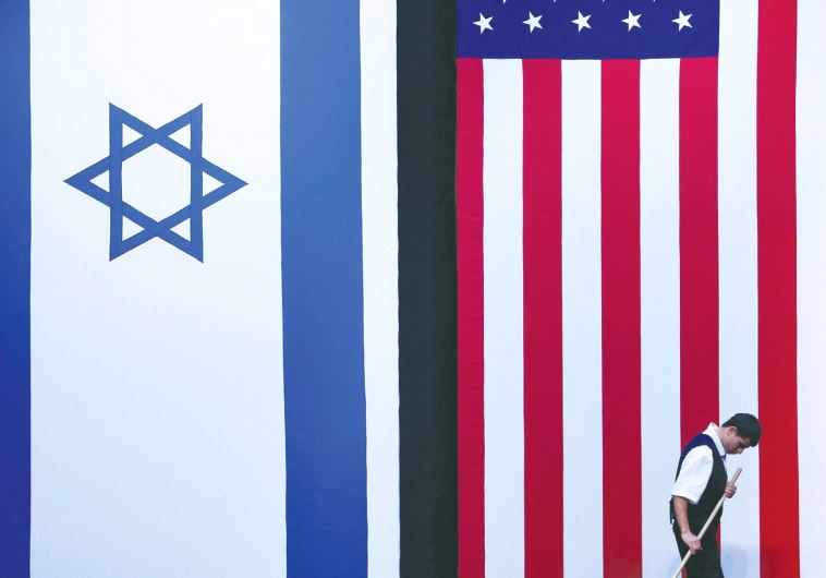 Flags of the United States and Israel (credit: REUTERS)