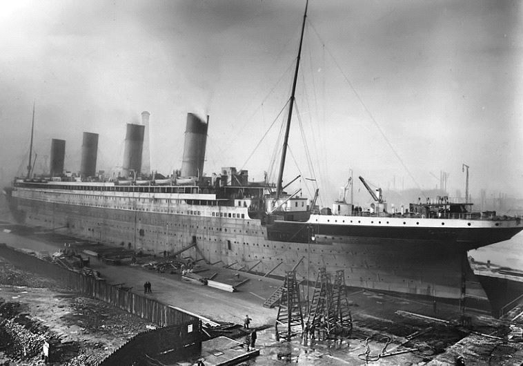 The RMS Titanic at dock before its fateful maiden voyage