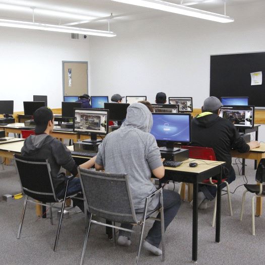 Students in a classroom.
