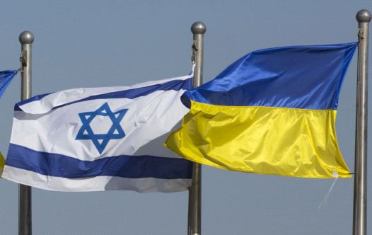 The national flags of Israel and Ukraine (credit: OFFICE OF THE PRESIDENT OF UKRAINE)