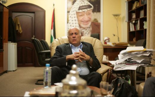 Jibril Rajoub in his office in Ramallah on December 7, 2015 (credit: ELIYAHU KAMISHER)