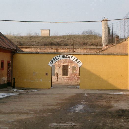 A picture taken inside Theresienstadt Concentration Camp, also known as Terezin