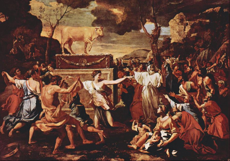 'The adoration of the Golden Calf’ by Nicolas Poussin (credit: WIKIPEDIA)