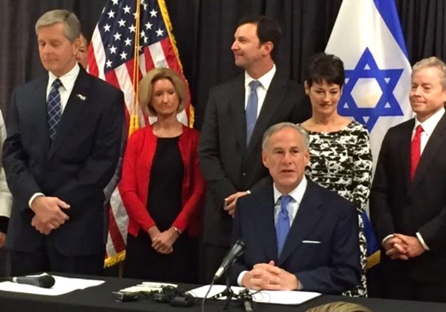 Texas Governor Greg Abbott signs anti-BDS bill into law