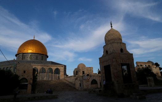 The Dome of the Rock is seen during sunset on the compound known to Muslims as al-Haram al-Sharif and to Jews as Temple Mount in Jerusalem's Old City (credit: REUTERS/AMMAR AWAD)