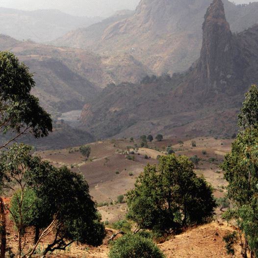 The landscape on the way from Ethiopia to Sudan that the Ethiopian Jews passed through on their journey to Israel