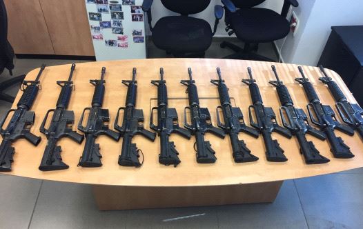 Retrieved weapons stolen from an IDF base in southern Israel (credit: ISRAEL POLICE)