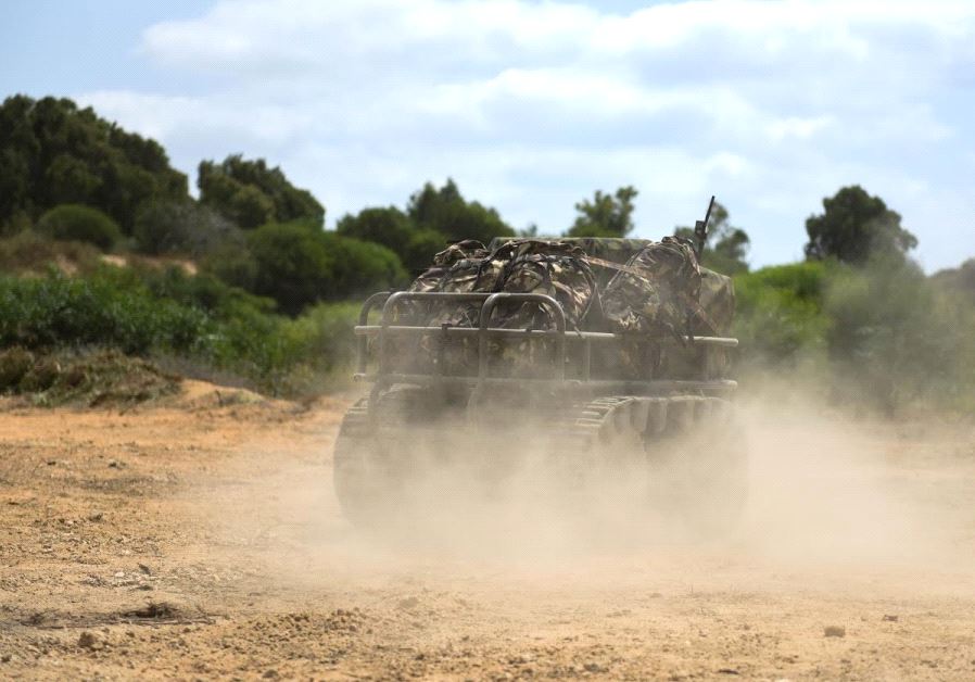 Vehicle designed to carry equipment to ease the load of combat soldiers (credit: IDF SPOKESPERSON'S UNIT)