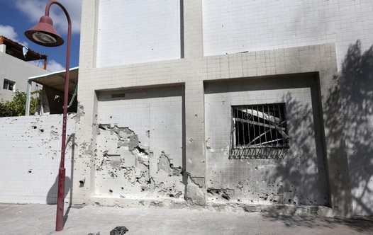 A rocket hit in Ashdod