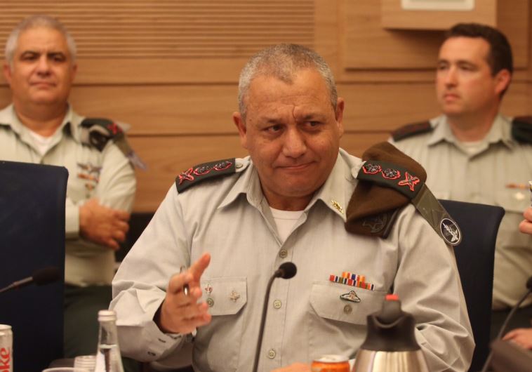 IDF chief of staff Lt.-Gen. Gadi Eisenkot appears at a hearing of the Knesset Foreign Affairs and Defense Committee