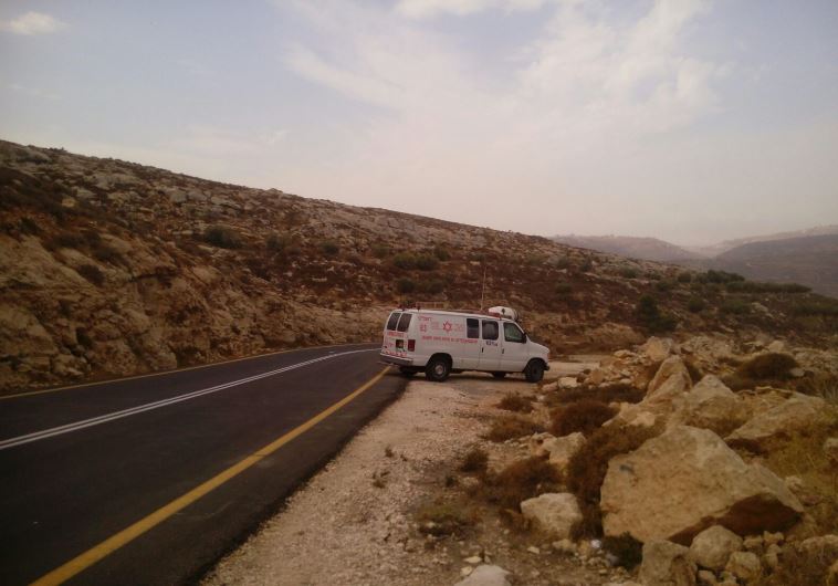 Scene of stabbing attack in Gush Etzion, October 25