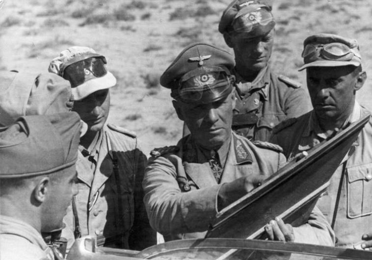 The Desert Fox, Field Marshal Erwin Rommel (Center), is seen during Nazi Germany's campaign in North Africa