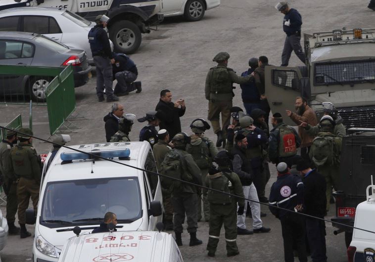 Scene of shooting attack near the Cave of the Patriarchs (Tzabam News)