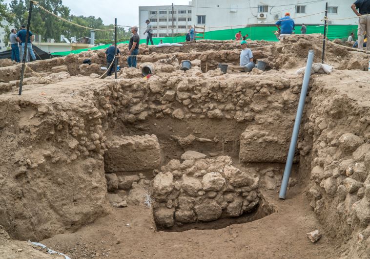 Remains of a Canaanite Citadel Exposed in the Middle of Nahariya