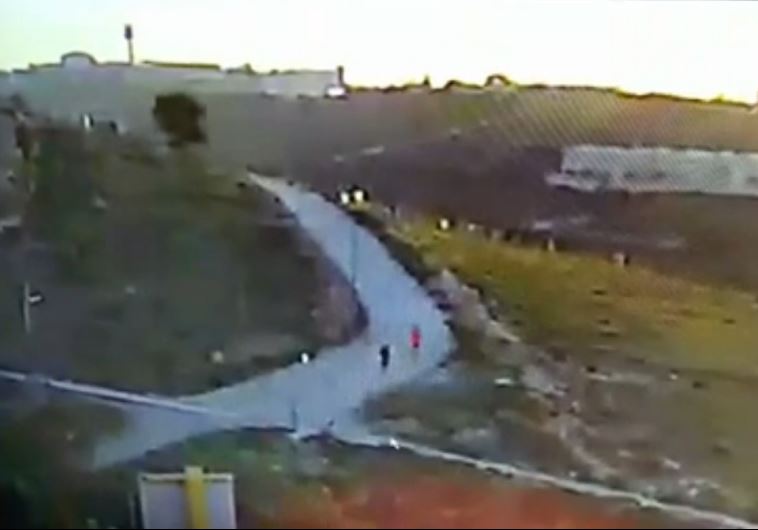 Footage of the stabbing attack in Gush Etzion