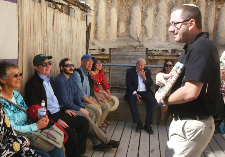 ZE’EV ORENSTEIN guides ‘Jerusalem Post’ staffers in the City of David.
