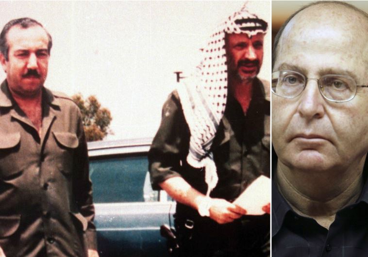 From Left: Khalil al-Wazir (Abu Jihad), Yasser Arafat, and Defense Minister Moshe Ya'alon
