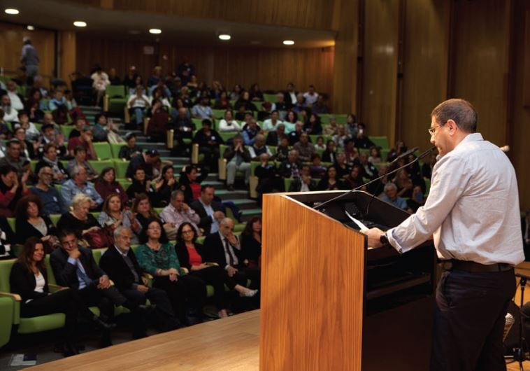 Kehilot Sharot founder and director Yossi Ohana speaks at the Knesset during the ‘Poetic Justice’ session