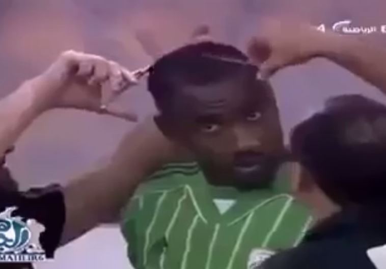 Soccer match stopped in the middle because of player haircut