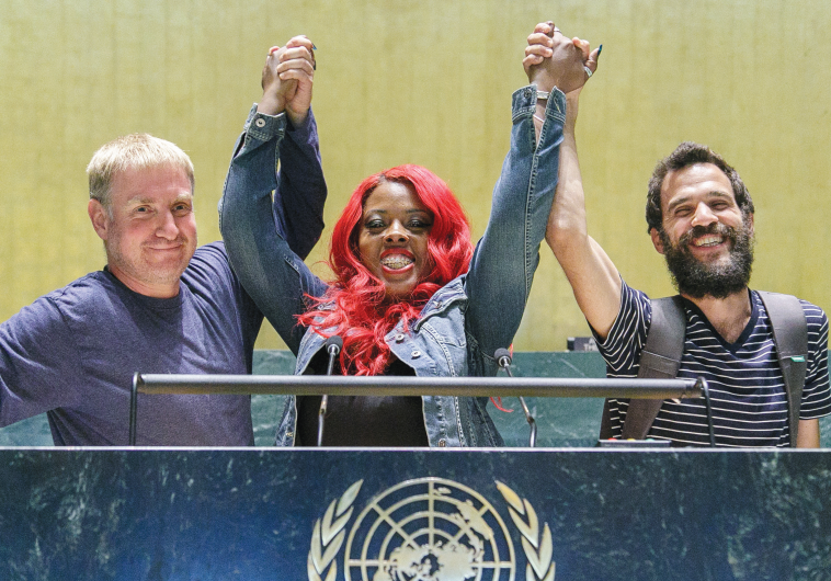 IDO HAAR (left), Princess Shaw and Kutiman attend a special screening of ‘Princess Shaw’ at the UN headquarters in New York