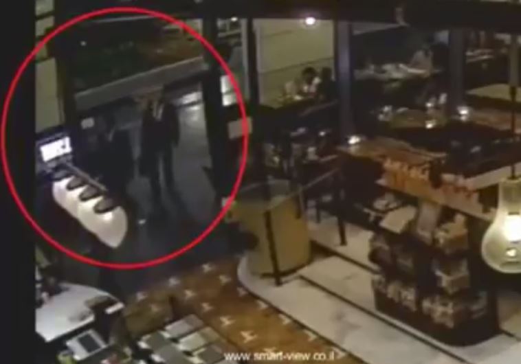 Security camera footage of Tel Aviv shooting