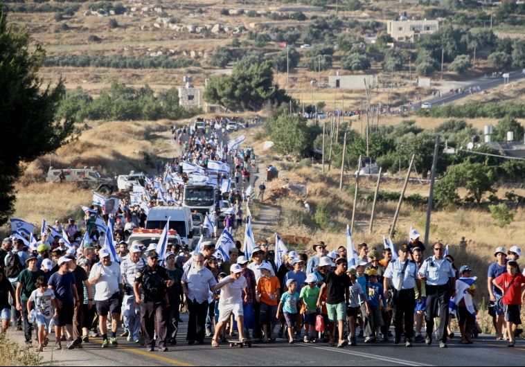 Marchers on Route 60