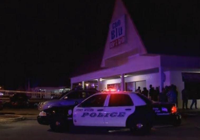 The scene of a shooting at the Club Blu nightclub in Fort Myers, Florida, July 25, 2015