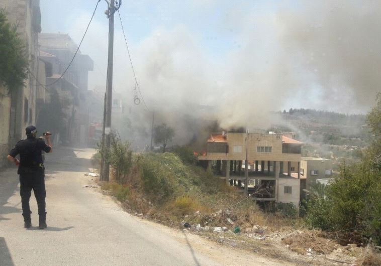 UAV crashes into home in northern Israeli village of Zalafa, August 9, 2016