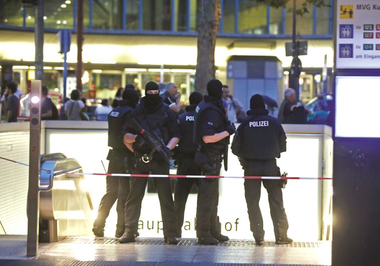 La police allemande en intervention