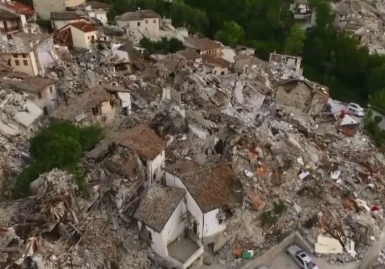 Drone video shows devastating destruction in Italy