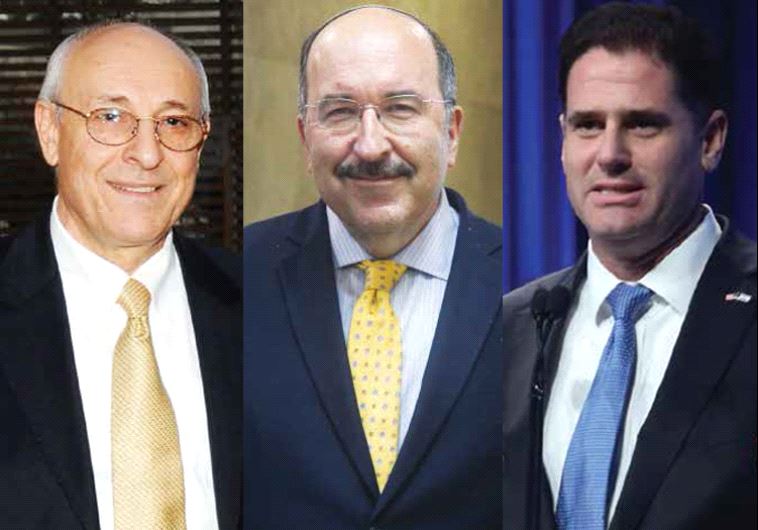 Yitzhak Molcho, Dore Gold and Ron Dermer