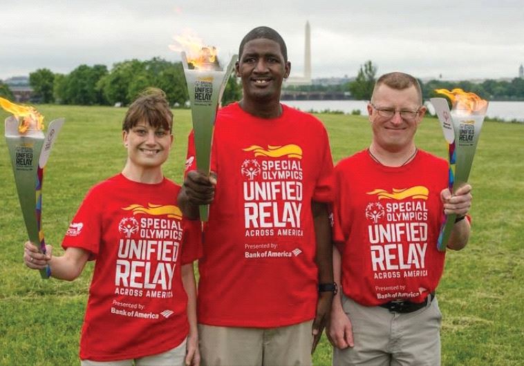 The Special Olympics torch relay in Los Angeles in 2015