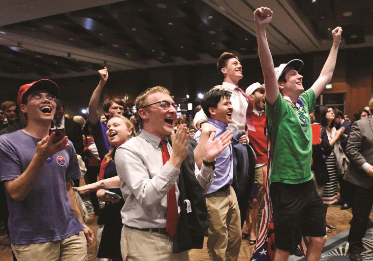 Les supporters de Trump, en liesse après sa victoire