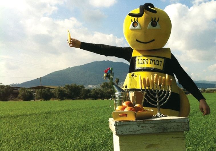 Hanukka activities focusing on candles in Moshav Shadmot Dvora