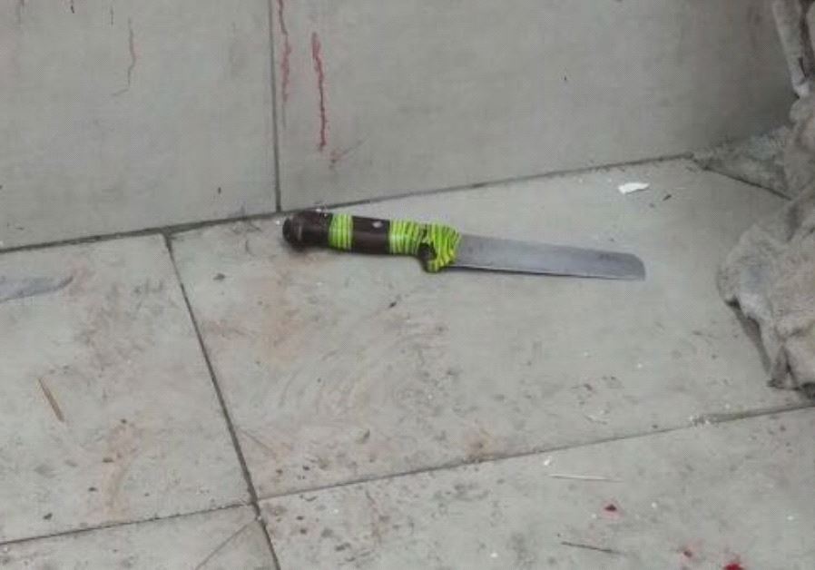 A knife used in stabbing attack in Jerusalem.