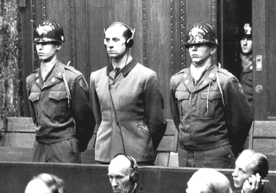 Karl Brandt stands trial at Nuremberg