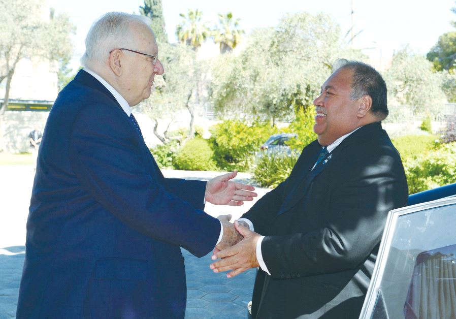 NAURU’S PRESIDENT Baron Waqa assures President Reuven Rivlin